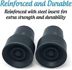 Crutch Comfort by Top Glides: Steel-Reinforced 7/8" Crutch Tips - 1 Pair