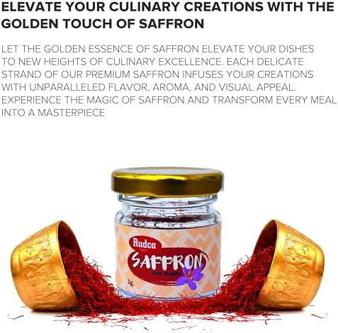 Rudca Food Spanish Saffron Premium Quality Saffron Threads from Spain 2gr
