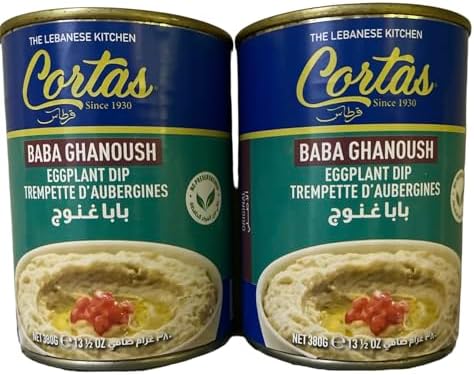 Eggplant Dip Baba Ghanoush (Ready to Eat) 2 Cans 13.5 oz. (380 g) بابا غنوج