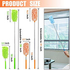 4 pcs Extendable and Washable Microfibre Feather Duster,13" to 30" Reachable, Microfibre Cleaning Tool, Small Dusters for Cleaning Office, Car, Computer, Furniture, Sofa