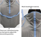 CEEBUS Patient Lift Toileting Sling, Universal Mesh Patient Lift Sling, Patient Aid Full Body Transfer Sling with Commode Opening, for Bariatric Nursing Caregiver Elderly Disabled (Size : L)