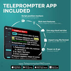 Bluetooth Remote Control for Teleprompter, Includes Teleprompter APP for Apple, Android Windows & Mac, Wireless Controller for Beam Splitter Prompter, Live Events & Content Creation
