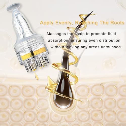 Minoxidil Applicator, Hair Oil Applicator, Scalp Oil Applicator, Mini Scalp Massager Hair Growth, Bottle Minoxidil Applicator Brush Tool, Minoxidil Application Tool with Massage Roller Ball