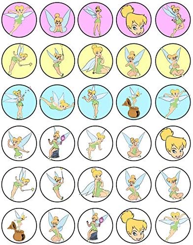 30 x Edible Cupcake Toppers – Fairy Wings Inspired Collection of Edible Cake Decorations | Uncut Edible on Wafer Sheet