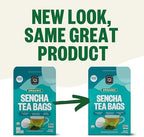 FGO Organic Sencha Green Tea, 100 Count, Eco-Conscious Tea Bags, Resealable Bag, Sourced From Japan, Packaging May Vary (Pack of 1)