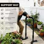 Stand Assist Aid Plus, 20-26.8" Adjustable Steel Standing Aid for Seniors & Elderly, Lift Assist Device to Get Up from Floor, Kneeling, or Low Seats, Black