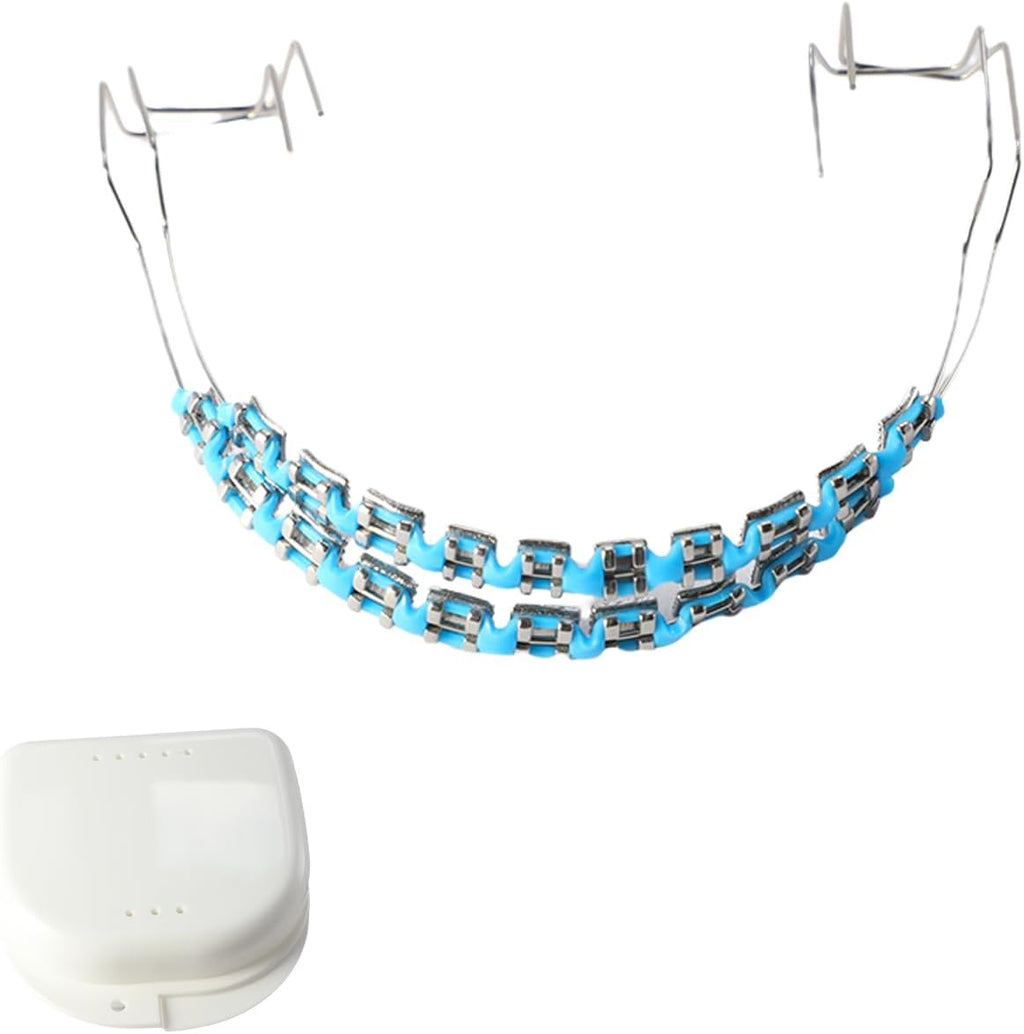 Brackets Falsos Para Dientes, Braces Kit with Brackets & Wire Perfect for Dental Students & Orthodontic Practice, Brackets Para Dientes for Dental Students to Practice (Light Blue)