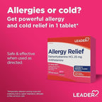 Leader Antihistamine Allergy Relief Diphenhydramine HCl, 25mg Mini Tablets, 24 Count Pack of 2
