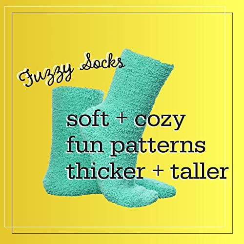 ARAD Premium Soft Warm Microfiber Fuzzy Socks-Multi Color- 4 Pairs - Striped Aqua, Striped Pink, Solid Aqua and Solid Pink