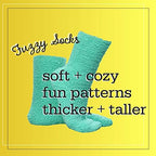 ARAD Premium Soft Warm Microfiber Fuzzy Socks-Multi Color- 4 Pairs - Striped Aqua, Striped Pink, Solid Aqua and Solid Pink