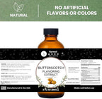 Natural Butterscotch Extract for Baking, Drinks, Ice Cream and Candy - 2 Oz - Water-Soluble - Harvest Moon Delights - Butterscotch Flavoring, Flavor