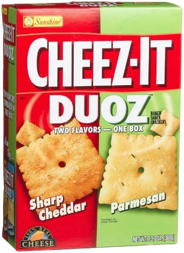 Cheez-It Duoz Sharp Cheddar and Parmesan Baked Snack Crackers