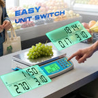 CGOLDENWALL Commercial Kitchen Scale 30kg/1g Large Digital Price Computing Scale with Stainless Steel Platform, KG/LB/OZ Conversion, LCD Display AC/DC Power for Shop