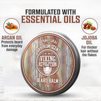 Viking Revolution Bay Rum Beard Balm - Beard Butter with Argan Oil & Jojoba Oil - Softener, Moisturizer & Wax for Men (2oz, 1 Pack)
