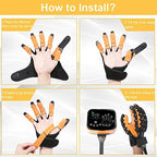 Rehabilitation Robot Gloves for Hand Hemiplegia Stroke Recovery, Finger Rehab Robotic Glove Strokes Therapy Equipment, 4 Modes, 2600mAh Rechargeable S/M/L/XL Sizes (Left Hand-XL)
