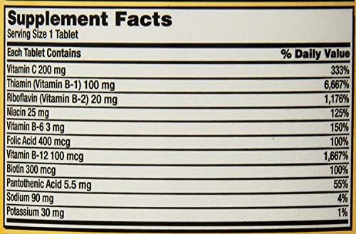 KIRKLAND SIGNATURE One Per Day Super B-Complex with Electrolytes,Tablet, 1000 Count (Pack of 2)