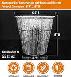 NUPICK 24 Pack Grease Bucket Liner Compatible for Pit Boss Grills 67292 Foil, Oklahoma Joe's 9518545P06, Z Grill Bucket, Recteq Large Bucket, etc. 6.3” x 6.0”, Disposable Aluminum