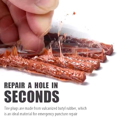 50Pcs Tubeless Tire Repair Bacon Plugs - Universal Rubber Refill Strips for Road & Mountain Bikes