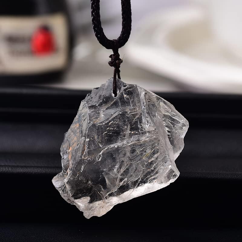 100% Natural Aquamarine Original Stone Pendant Natural Quartz Stone Raw Crystal Quartz Fashion for Men Women Jewelry DIY Gift,Random Delivery6,1pcs