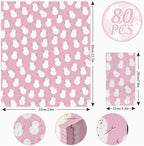 80Pcs Pink Christmas Guest Napkins Winter Snowman Disposable Paper Napkin Cute Xmas Holiday Party Decorative Dinner Hand Napkin Towel for Wedding Birthday Party Supplies, 13 x 15.7 inch