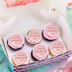 20 pcs Happy Mother's Day Cupcake Toppers Acrylic Mirror Disc Round Cake Picks For Mothers Day dessert Decorations cake Supplies