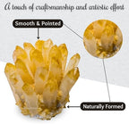 Amazing Gemstone Large Citrine Crystal Cluster Points for Meditation, Home Decor and Gift - Natural Quartz Crystals and Healing Stones for Enhance Energy with Large Crystals Points