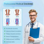Athbavib 20-30mmHg Compression Stockings for Women and Men, Thigh High Closed Toe Medical Graduated Compression Socks, Best Support for Treatment Varicose Veins Swelling