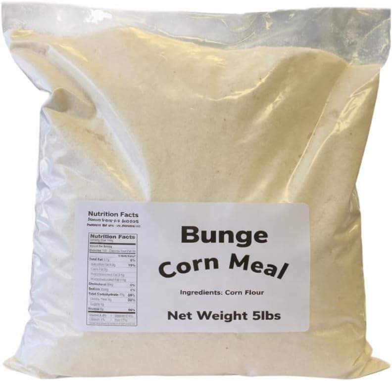 Bungee Corn Meal, 100% Natural White Maize Flour, Finely Ground, 5 lb, for Fufu, Banku, Ugali, Sadza