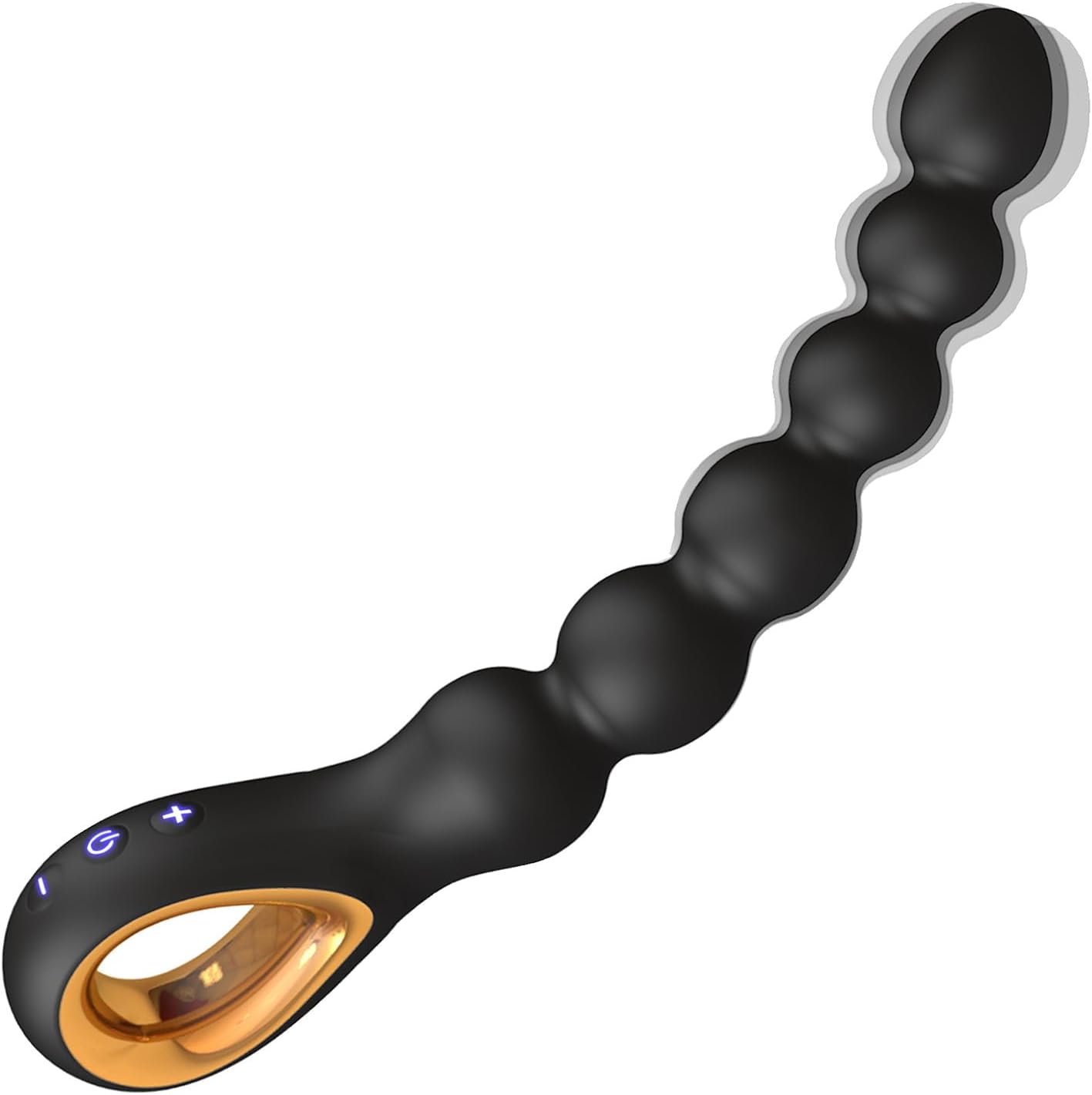 Vibrating Anal Beads Butt Plug, Auknut Rechargeable Flexible Butt Plug Prostate Massager with 10 Vibration Modes Anal Toys, Silicone Anal Beads with Pull Ring Design, Anal Toy for Men Women Couple