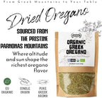 Apsogo Organic Greek Oregano - Premium Dried Oregano from Greece (3.52 oz) Authentic Leaves & Seasoning for Cooking, Freshly Dried, Fine Texture, Resealable Eco Pouch