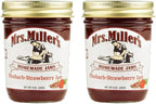 Mrs. Miller's Rhubarb Strawberry Jam 9 Ounce (Pack of 2)