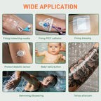 Transparent Film Dressing 6'' x 8'', 20 Packs Clear Waterproof Bandages for Wounds, Large Adhesive Patches Breathable Wound Cover for Post Surgical Shower Swimming Tattoo Aftercare IV Shield