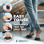 Dropsky Metatarsal Pads for Women and Men – 4 Packs – Gel Metatarsal Foot Pads, Ball Foot Cushion, Adjustable & Non-Slip Pads for Pain Relief, Metatarsalgia Insoles, Morton’s Neuroma - Black