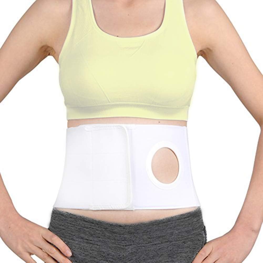 Men Or Women Medical Ostomy Belt Ostomy Hernia Support Belt Abdominal Stoma Binder Brace Abdomen Band Stoma Support (Hole 3.14") for Colostomy Patients to Prevent Parastomal Hernia Stoma Opening (XL)