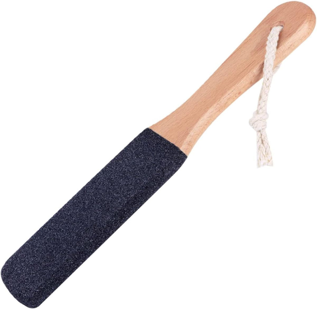 Beaupretty 2 Pcs Ergonomic Wooden Handle Foot File Rasp Remover for Dead Skin Dual Sided Pedicure Tool for Smooth Feet for Home Travel Use Black