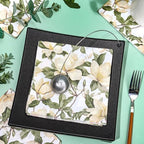 Whaline 80 Pcs Magnolia Paper Napkins White Floral Luncheon Napkin Watercolor Spring Flower Blossom Disposable Dessert Dinner Hand Napkin for Wedding Birthday Bridal Baby Shower Party Supplies