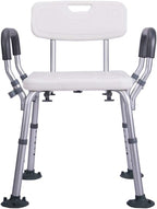 Bathroom Stool,Bath Bathroom Stool,White Bathtub Lift Chair with Arms with Height Adjustable Leg,Shower Lift Chair for Safety and Stability,B