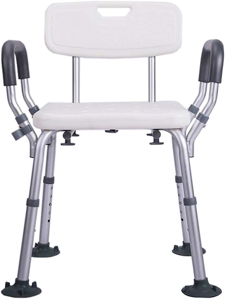 Bathroom Stool,Bath Bathroom Stool,White Bathtub Lift Chair with Arms with Height Adjustable Leg,Shower Lift Chair for Safety and Stability,B