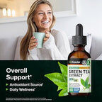 BIO KRAUTER® Green Tea Extract - Liquid Pure Vegan Green Tea Supplement 680 mg per Serving 2 Fl.Oz 28-Day Supply - Natural Antioxidant & Immune Support, Used for Daily Wellness - Alcohol & Sugar Free