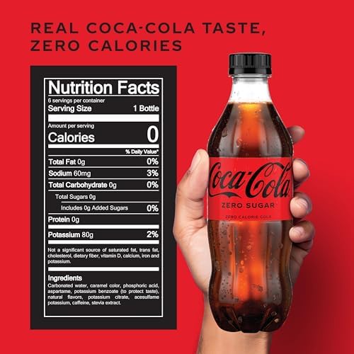 Coke Zero Sugar Diet Soda Soft Drink, 16.9 fl oz, 6 Pack
