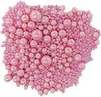 Edible Pink Sugar Pearls Candy Sprinkles 120G/ 4.23Ounce Baking Cake Sprinkles Cupcake and Cake Topper Cookie Decorations Wedding Party Valentines Halloween Christmas Supplies