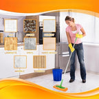 Microfiber Mop Pads - 5 Pack Reusable Washable Refills for Wet & Dry Floor Cleaning - Fits Most Standard Mops - Orange Household Cleaning Pads