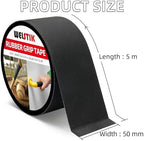 WELSTIK Rubber Grip Tape, Ultra Strong Waterproof Anti Slip Tape with Textured Adhesive for DIY Tools & Gadgets (Black, 2In x 16.4Ft)
