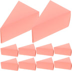 IMIKEYA Practical Sugar Container 50pcs Triangle Cake Boxes Elegant Cases for Party Wedding Birthday Pink