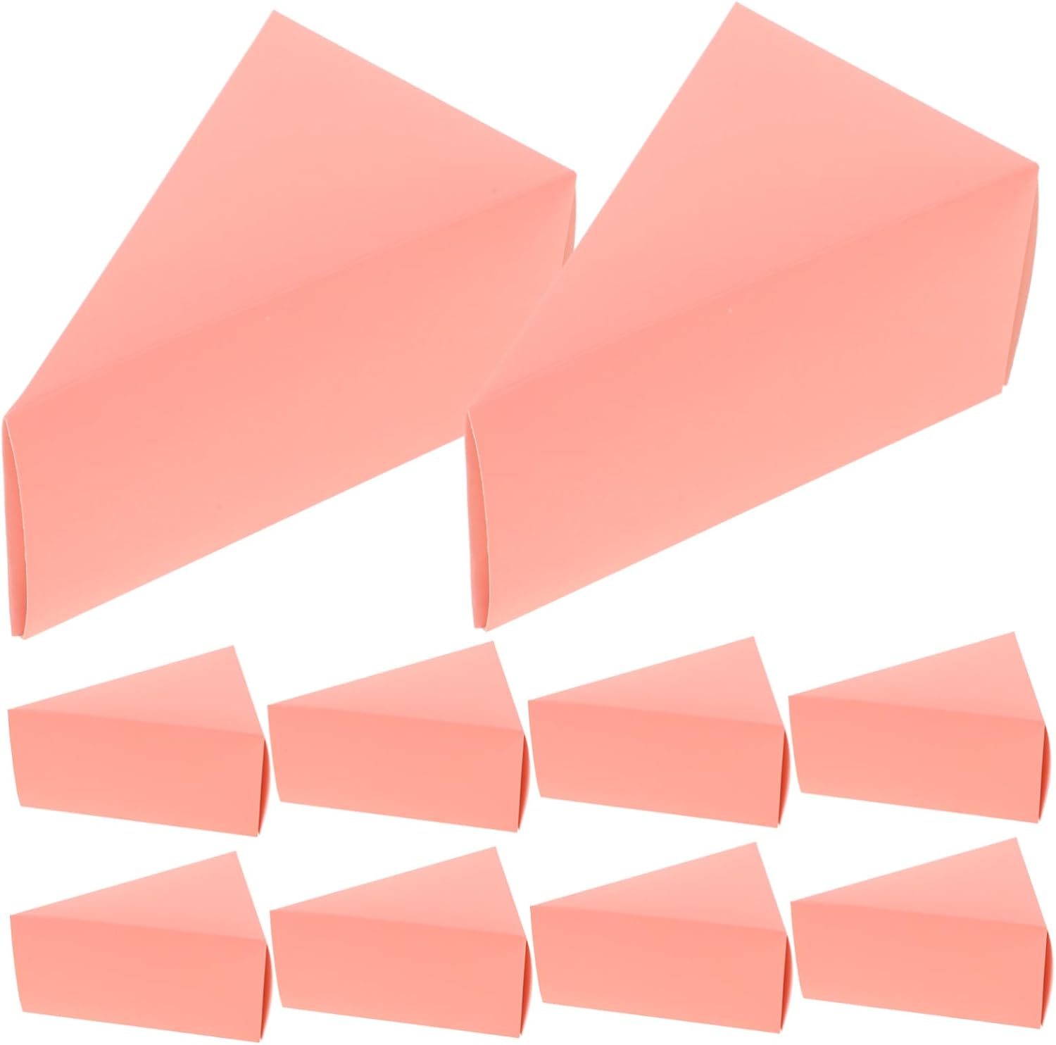 IMIKEYA Practical Sugar Container 50pcs Triangle Cake Boxes Elegant Cases for Party Wedding Birthday Pink