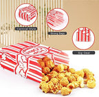 500 Pcs 1 OZ Popcorn Bags Red and white Bulk Popcorn Bags for individual servings Small Paper Bag for Movie, Theater, Carnival Party, Decorations