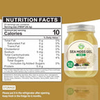 Sea Moss Gel - 18.5 oz Irish Seamoss Gel with Black Seed Oil and Ashwagandha, 16 in 1 Vegan Superfood Rich in Vitamins & Minerals, Raw Wildcrafted Seamoss for Immune & Digestion Support, Original