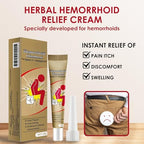 Hemorrhoid Cream, Herbal Hemorrhoid Ointment, Natural Itching & Burning Relief Hemorrhoidal Cream, External Discomfort Support for Men Women 20g