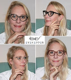Eyekepper 4 Pack Small Reading Glasses for Women Cat-eye Style Ladies Readers +1.75