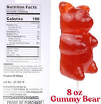 Gigantic Gummy Bear Lollipop, Cherry Flavored Giant Gummi, Great Candy Gift, 8 Ounces